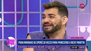 Vivo para Vos: Fran Mariano: Me quise parecer a Ricky Martin porque le gusta a todo el mundo