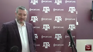 Sen. Ted Cruz discusses his filed NIL bill in Kyle Field press box