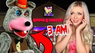 Chuck E Cheese's 3 A.M. OVERNIGHT Challenge Part 1.. (*HAUNTED?*) 5 Kids Went MISSING!?
