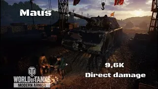 Maus in Kaunas:9,6K direct damage :Wot console - World of Tanks console