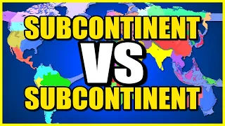 Subcontinents VS Subcontinents in the World War Simulator...