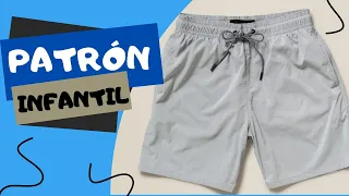 #53 Pantaloneta o Short para Niños / Escalado en las tallas 2-4-6-8-10-12 ,