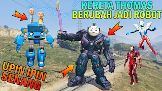 KERETA TH0MAS RONGSOK BERUBAH JADI ROBOT CANGGIH, UPIN IPIN SENANG - GTA 5 BOCIL SULTAN