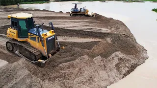 Wonderful Large Capacity Sand filling Up Deep Water Heavy Bulldozer Clearing Sand - អាប៊ុលរុញខ្សាច់