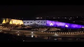 Lighting work in the Grand Egyptian Museum.