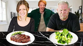 Vegan och köttätare byter kost under en dag