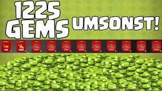 BIS ZU 1225 GEMS UMSONST BEKOMMEN! 😍😎 Clash of Clans * CoC