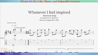 Whenever I feel inspired - for Acoustic Guitar with TABs