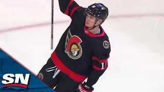 Senators' Tim Stutzle Snipes It Past Red Wings' Ville Husso On Penalty Shot