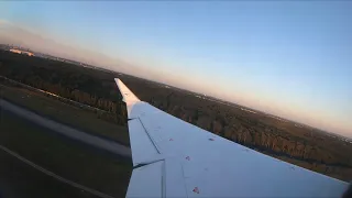 Lufthansa CityLine CRJ-900 summer evening departure out of Frankfurt into the sunset I 4K60