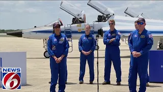 Boeing Starliner crew arrives at Kennedy Space Center