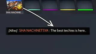 I sent my teammate this message after 1st pick techies, Gaben, Please help me!!