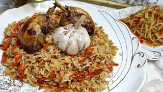 UZBEK PILAF with Chicken. How to cook Delicious Crumbly Pilaf