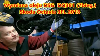 Wymiana oleju/replace oil DSG DQ381 VAG,  Skoda Octavia 3FL