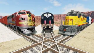 Amazing high Speed Train Vs. Train Crashes | Train Accidents #15 - BeamNg Drive