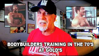 BODYBUILDERS of the 70's training at golds actual footage