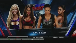 WWE 2K15 Nikki Bella & Summer Rae vs Tamina Snuka & Naomi