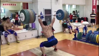 Tian tao M85KG Back Squat 300KG Liao hui jump box Chinese Weightlifting