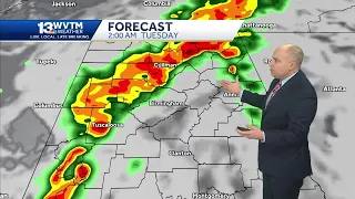 Heavy downpours, few storms early Tuesday in Alabama before the weather gets much hotter this week