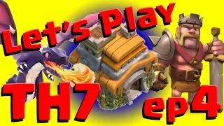 Clash of Clans: Let's Play TH7 ep4 - Goblins lv4 + Dragons!