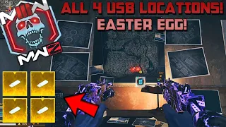 MWZ *NEW* EASTER EGG GUIDE FOR RED WORM BOSS! ALL 4 USB LOACTIONS! SECRET USB AETHER STORM BOSS MW3