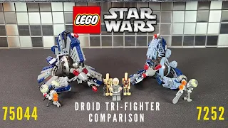 Lego Star Wars Droid Tri-Fighter 7252 and 75044 Comparison!