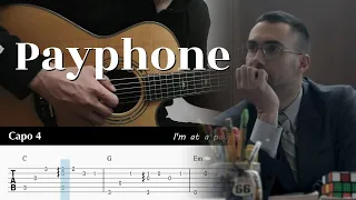 Payphone - Maroon 5 - Fingerstyle Guitar TAB Chords Easy