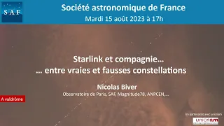 Starlink et compagnie ... entre vraies et fausses constellations par Nicolas Biver