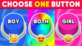 Choose One BUTTON...! GIRL vs BOY vs BOTH 🔵🌈🔴 Daily Quiz