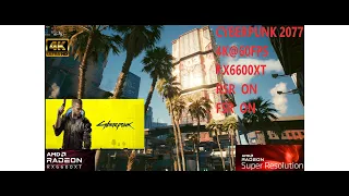 Cyberpunk 2077 Benchmark on Rx 6600XT 1440p to 4k with RSR