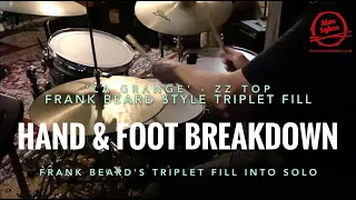Frank Beard Triplet Fill into solo in ZZ Top's  'La Grange' - Hand & Foot Breakdown.