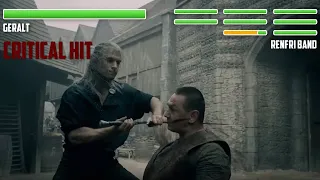 Geralt vs. Renfri Band WITH HEALTHBARS | Fight Scene | HD | The Witcher