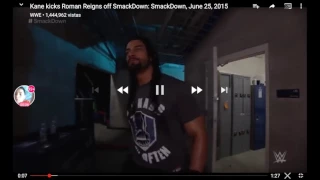 Kane kicks roman reigns off smackDown