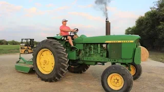 Tractors working on the farm | Real tractors mowing with our shredder