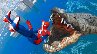 GTA 5 Crazy Water Ragdolls Spiderman #2 (Funny Moments | Euphoria/Physics)