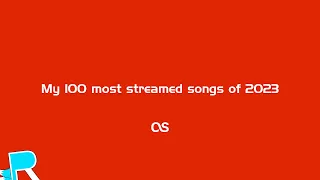 My 100 most streamed songs of 2023 (according to last.fm)