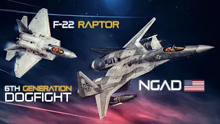 NGAD 6th Generation Dogfight Vs F-22 Raptor | Digital Combat Simulator | DCS |