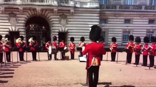 The queen guards playing footballs coming home