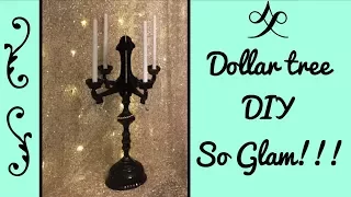 Dollar tree  DIY/ Candelabra so glam!