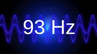 93 Hz clean pure sine wave BASS TEST TONE frequency