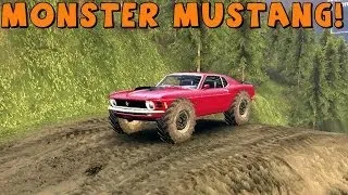 SpinTires | Mod Review | Monster Mustang Boss 429 | Download Link In Description