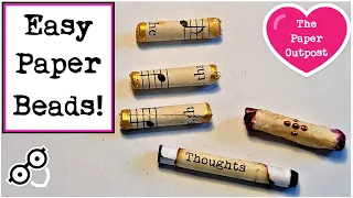 How To Make Paper Beads Easily for Junk Journals! The Paper Outpost :)!!