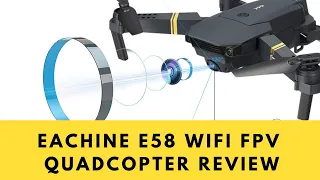EACHINE E58 WiFi FPV Quadcopter with 120° Wide-Angle 720P HD Camera Foldable Drone Unboxing & Review