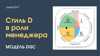 Инструменты тимлида. Модель DiSC. Стиль D в роли менеджера (фрагмент вебинара)