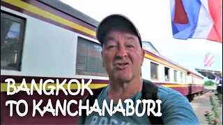 Bangkok to Kanchanaburi Thailand Only 100 Baht. Cheapest Railway journey.  Thailand memories 22