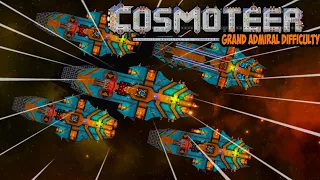 Building a WAR FLEET in Cosmoteer GRAND ADMIRAL Difficulty