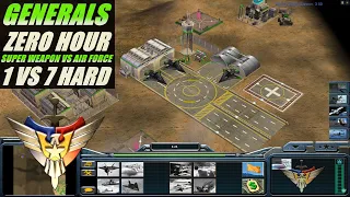 C&C Generals Zero Hour 1 vs 7 Hard armies USA Super Weapon VS USA Air force ( Twilight Flame )
