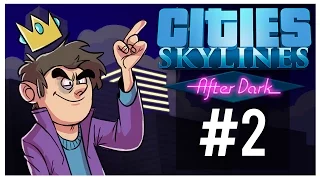 Cities: Skylines After Dark - Part 2 - Caffeine Cove is Born!