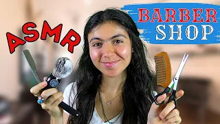 ASMR || beard shaving & haircut at the Southern barber shop