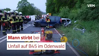 Mann stirbt bei Unfall auf B45 im Odenwald
